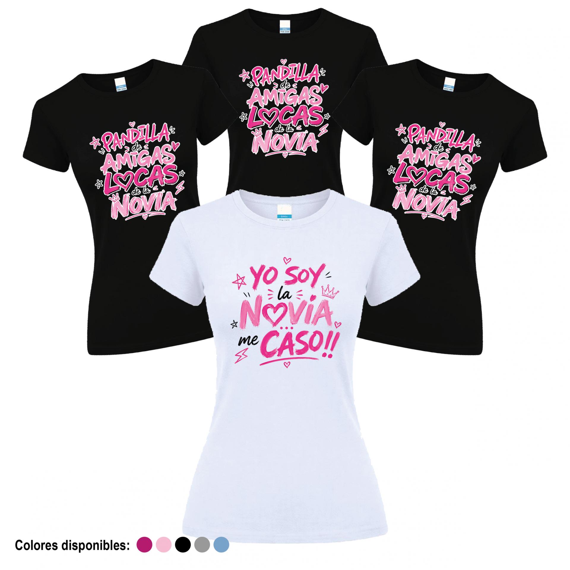 Camisetas Despedida Soltera Pandilla de Amigas Locas de la Novia ¡Desde 8€!