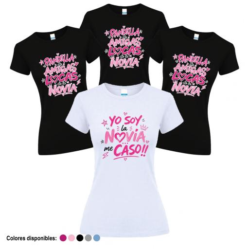 Camisetas Despedida Soltera Pandilla de Amigas Locas de la Novia ¡Desde 8€!
