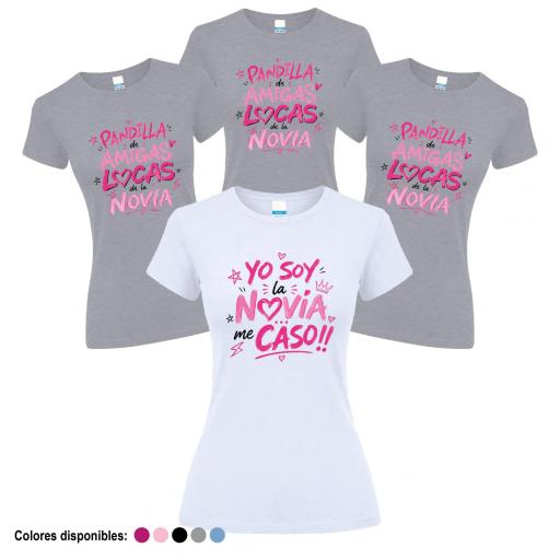 Camisetas Despedida Soltera Pandilla de Amigas Locas de la Novia ¡Desde 8€! [2]