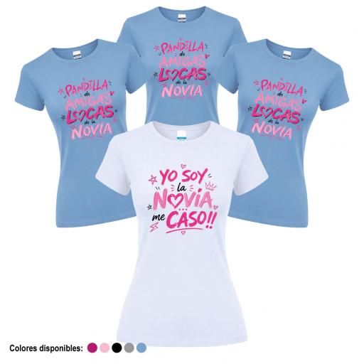 Camisetas Despedida Soltera Pandilla de Amigas Locas de la Novia ¡Desde 8€! [3]