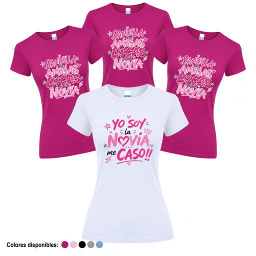 Camisetas Despedida Soltera Pandilla de Amigas Locas de la Novia ¡Desde 8€! [1]