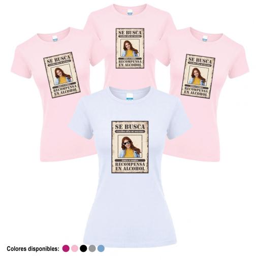 Camisetas Despedida Soltera Se Busca Novia con Foto ¡Desde 8€! [4]