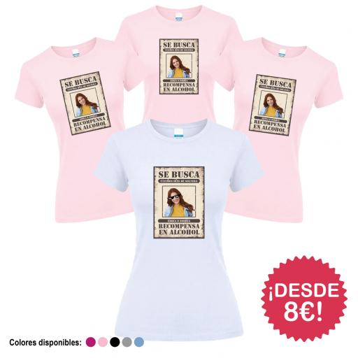 Camisetas Despedida Soltera Se Busca Novia con Foto ¡Desde 8€! [1]