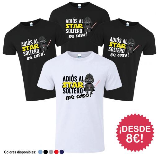 Camisetas Despedida de Soltero Adios al Estar Soltero Star Warss ¡Desde 8€! [4]