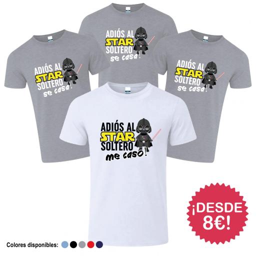 Camisetas Despedida de Soltero Adios al Estar Soltero Star Warss ¡Desde 8€! [1]