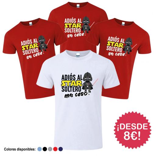 Camisetas Despedida de Soltero Adios al Estar Soltero Star Warss ¡Desde 8€! [2]