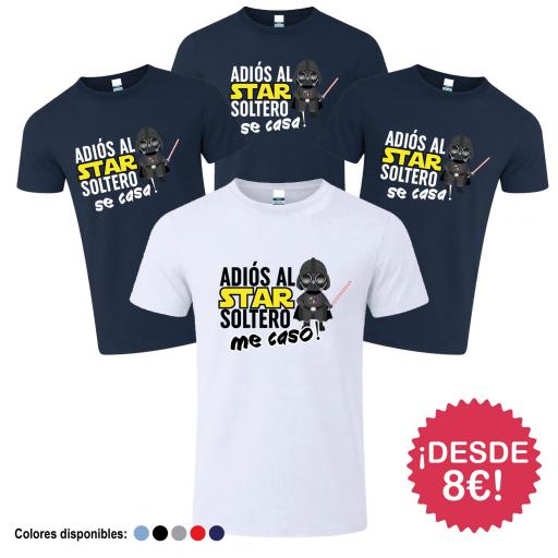 Camisetas Despedida de Soltero Adios al Estar Soltero Star Warss ¡Desde 8€!