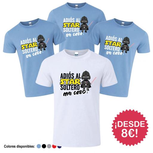 Camisetas Despedida de Soltero Adios al Estar Soltero Star Warss ¡Desde 8€! [3]