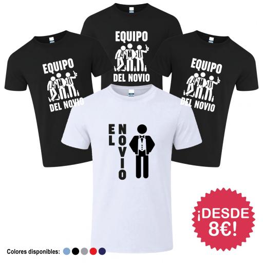 Camisetas Despedida de Soltero  Equipo del Novio ¡Desde 8€!