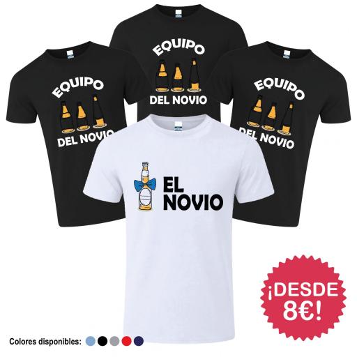 Camisetas Despedida de Soltero Equipo del Novio Cervezas ¡Desde 8€! [4]
