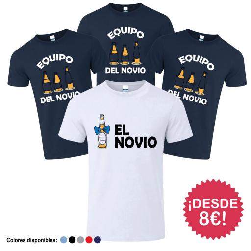 Camisetas Despedida de Soltero Equipo del Novio Cervezas ¡Desde 8€! [3]