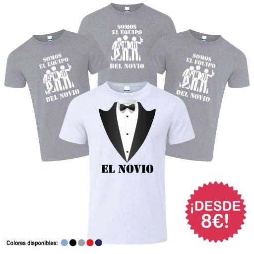 Camisetas Despedida de Soltero Equipo del Novio Corbata y Cervezas ¡Desde 8€! [4]