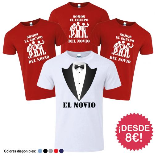 Camisetas Despedida de Soltero Equipo del Novio Corbata y Cervezas ¡Desde 8€! [3]