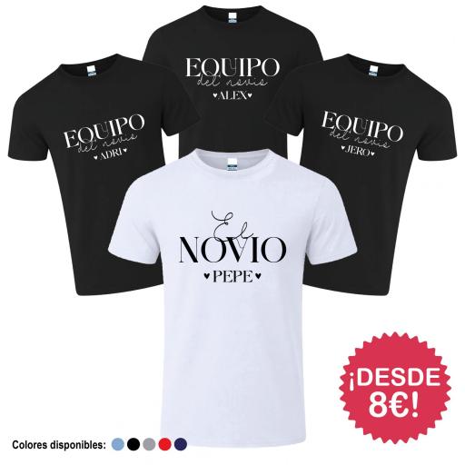 Camisetas Despedida de Soltero Equipo del Novio con Nombres ¡Desde 8€! [4]