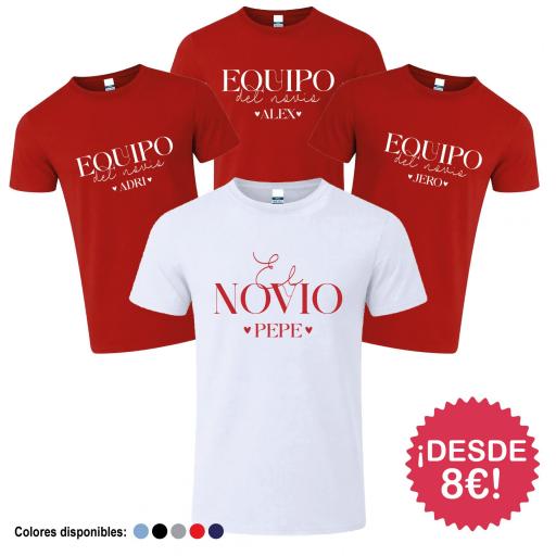 Camisetas Despedida de Soltero Equipo del Novio con Nombres ¡Desde 8€! [2]