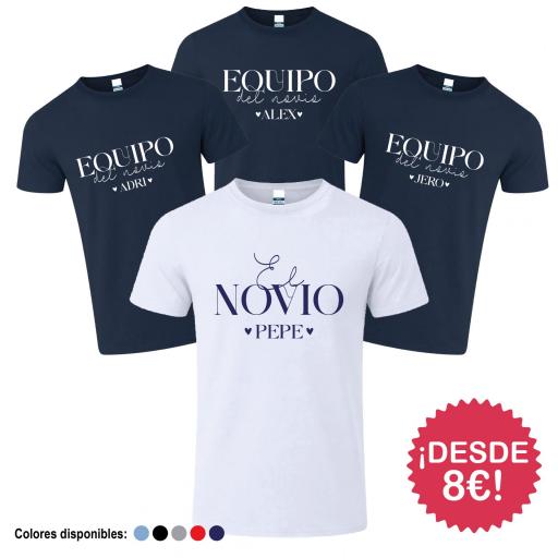 Camisetas Despedida de Soltero Equipo del Novio con Nombres ¡Desde 8€! [3]
