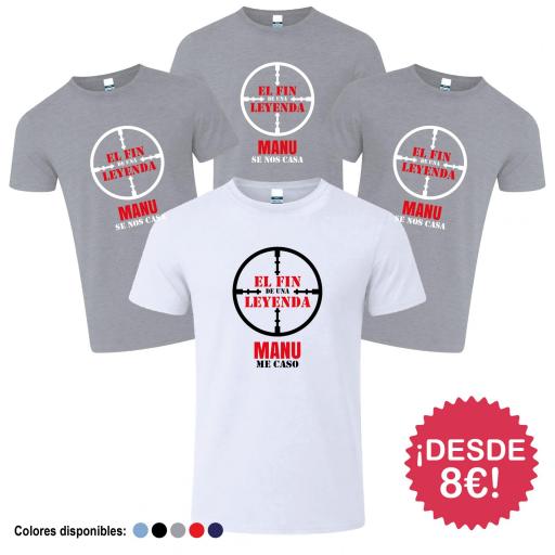 Camisetas Despedida de Soltero Fin de Una Leyenda ¡Desde 8€!