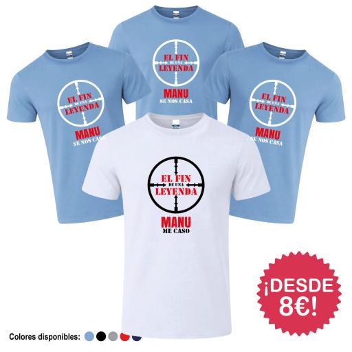 Camisetas Despedida de Soltero Fin de Una Leyenda ¡Desde 8€! [1]