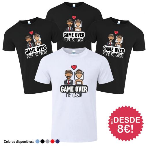 Camisetas Despedida de Soltero GAME OVER ¡Desde 8€! [4]