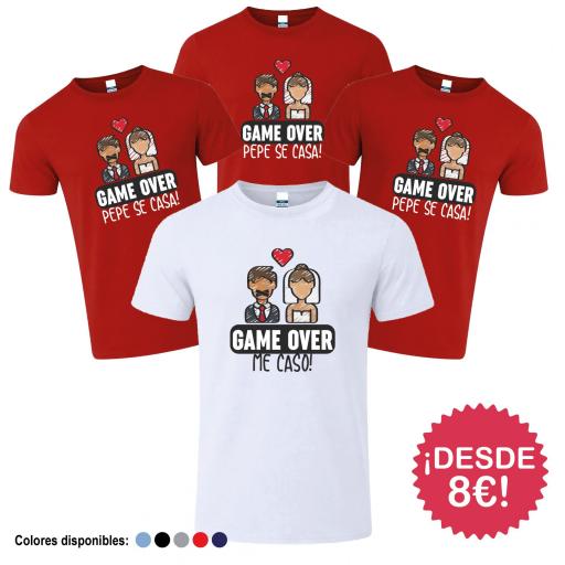 Camisetas Despedida de Soltero GAME OVER ¡Desde 8€! [3]