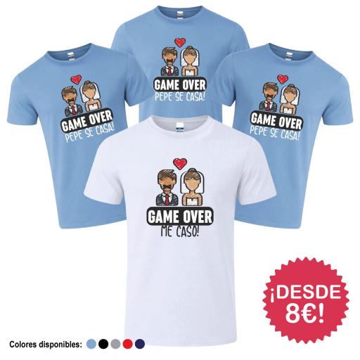 Camisetas Despedida de Soltero GAME OVER ¡Desde 8€! [1]