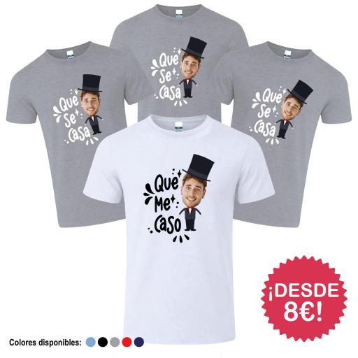 Camisetas Despedida de Soltero Que Me Caso con foto ¡Desde 8€! [2]