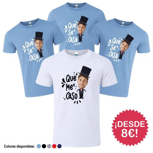 Camisetas Despedida de Soltero Que Me Caso con foto ¡Desde 8€! [1]