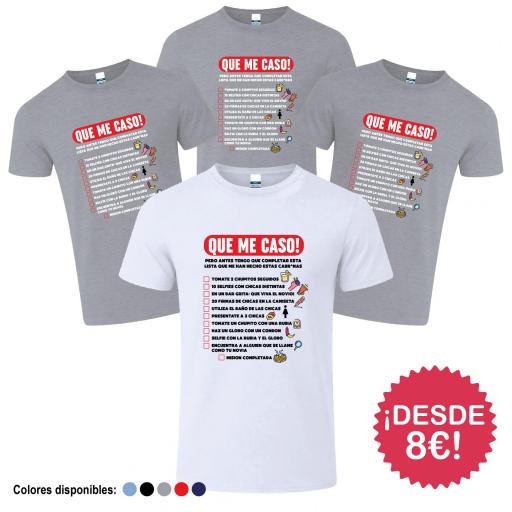 Camisetas Despedida de Soltero  Que me caso Lista de Misiones ¡Desde 8€! [2]