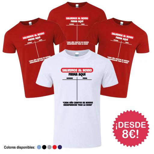 Camisetas Despedida de Soltero Salvemos al Novio Firmas ¡Desde 8€! [2]