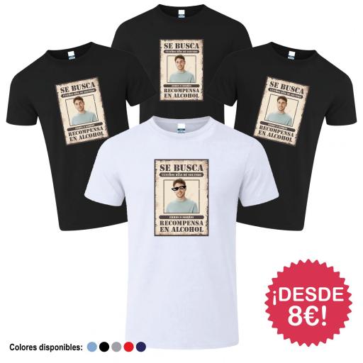 Camisetas Despedida de Soltero Se Busca con Foto ¡Desde 8€! [4]