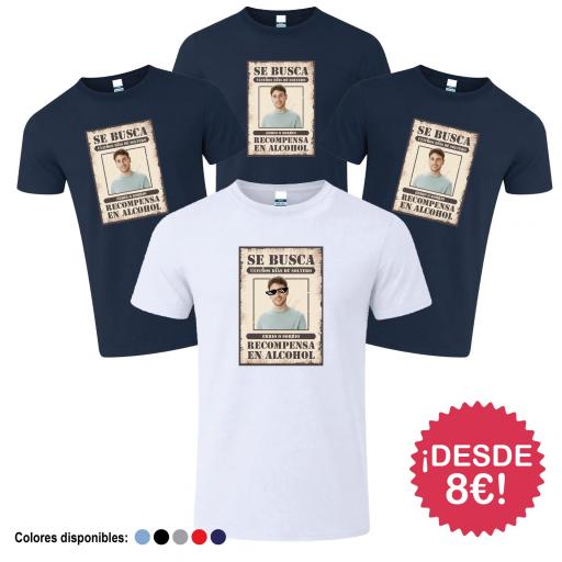 Camisetas Despedida de Soltero Se Busca con Foto ¡Desde 8€! [2]