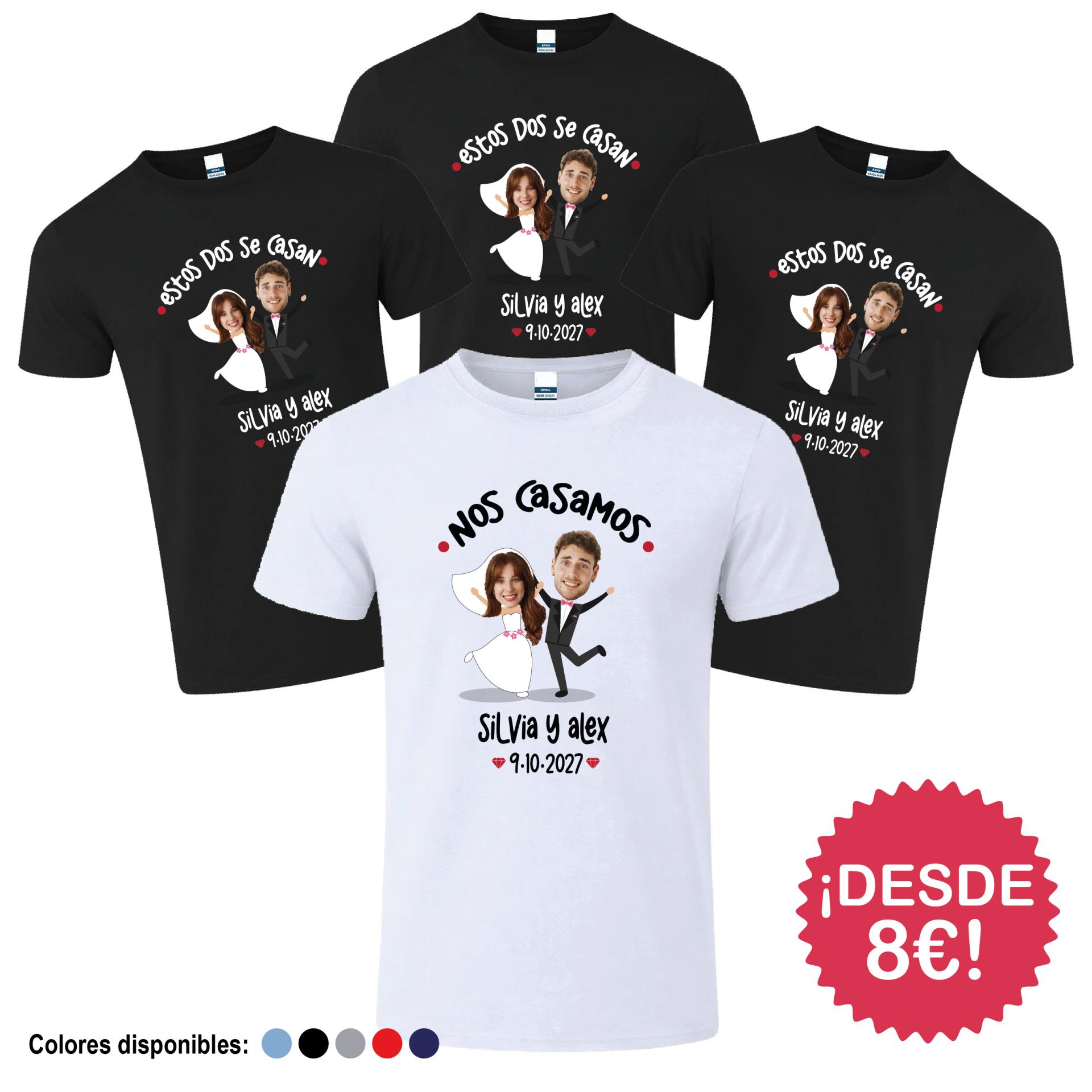 Camisetas Despedida de Soltero Se Casan con Foto Novios ¡Desde 8€!