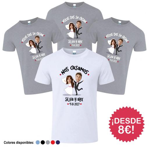 Camisetas Despedida de Soltero Se Casan con Foto Novios ¡Desde 8€! [3]