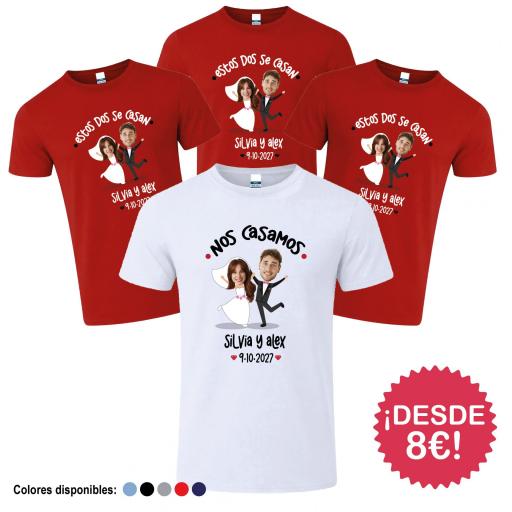 Camisetas Despedida de Soltero Se Casan con Foto Novios ¡Desde 8€! [4]
