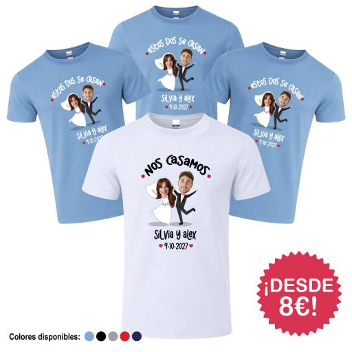 Camisetas Despedida de Soltero Se Casan con Foto Novios ¡Desde 8€! [1]