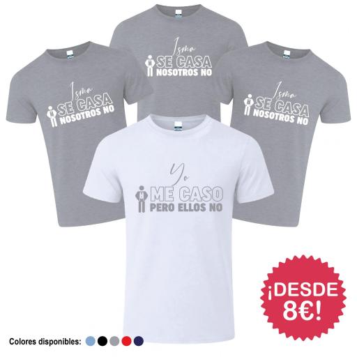 Camisetas Despedida de Soltero Yo me Caso Ellos No ¡Desde 8€! [3]