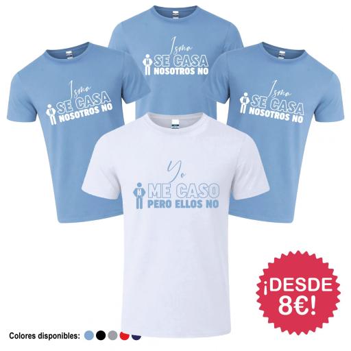 Camisetas Despedida de Soltero Yo me Caso Ellos No ¡Desde 8€!
