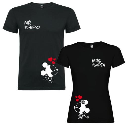 2 Camisetas Mickey and Minnie Mouse Pareja [0]