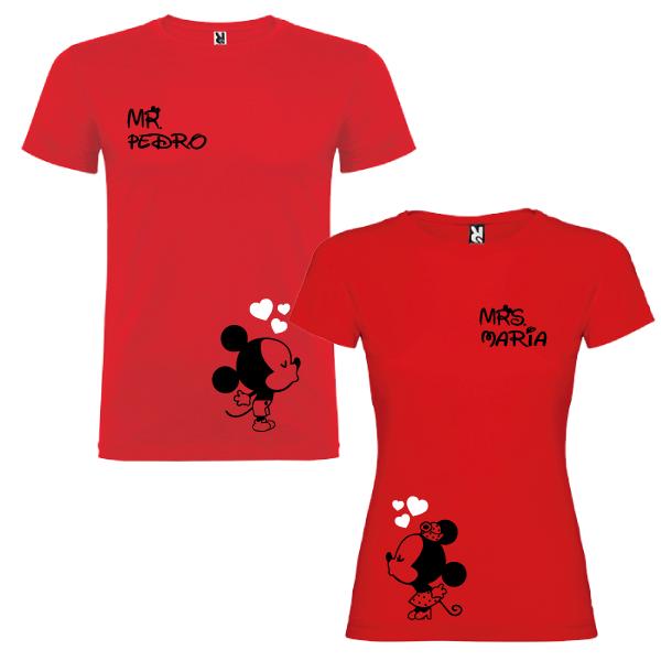 2 Camisetas Mickey and Minnie Mouse Pareja