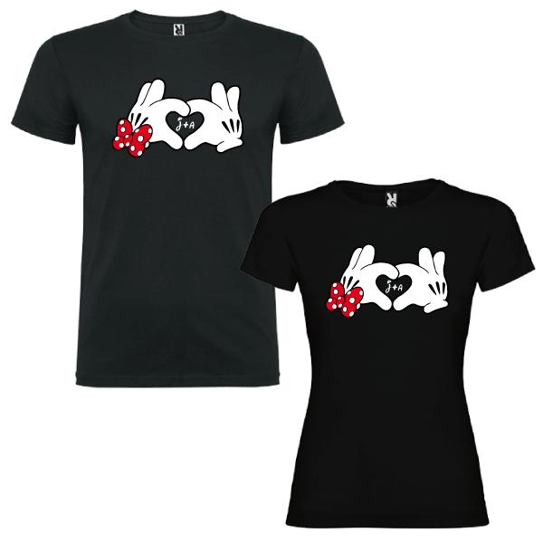 aire Perder Implacable 2 Camisetas Mickey and Minnie Mouse Pareja: 30,00 €