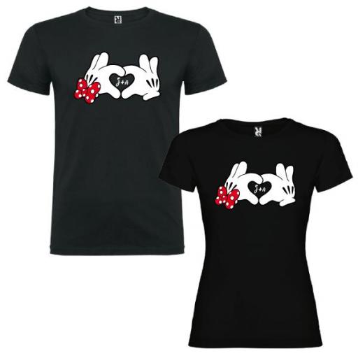 2 Camisetas Mickey and Minnie Mouse Pareja [0]