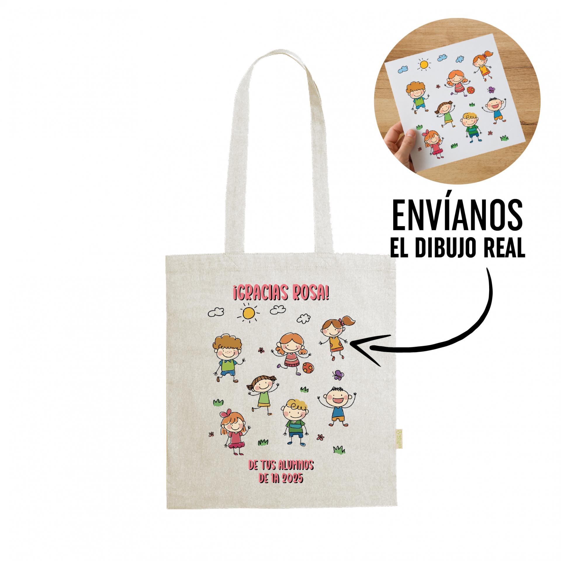 Bolso Personalizado Dibujo Real de los Alumnos para Maestra