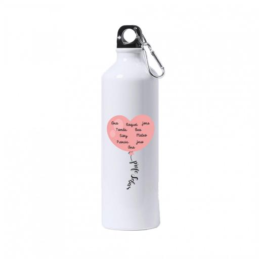 Botella Personalizada con Globo Corazon con Nombres de Alumnos Rosa [0]