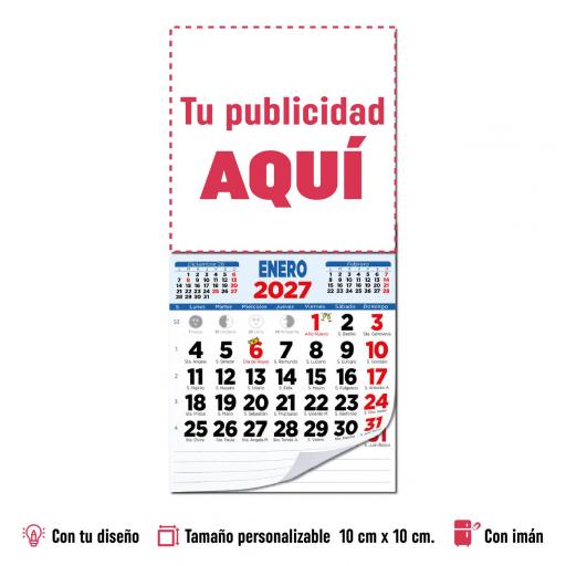 Almanaques con Imán para Nevera 10 cm x 20 cm 2027