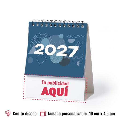 Almanaques de Mesa con Anillas Mini 13,80 cm x 10 cm Personalizado 2027