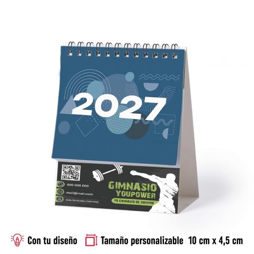 Almanaques de Mesa con Anillas Mini 13,80 cm x 10 cm Personalizado 2027 [2]