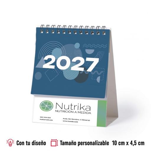 Almanaques de Mesa con Anillas Mini 13,80 cm x 10 cm Personalizado 2027 [4]