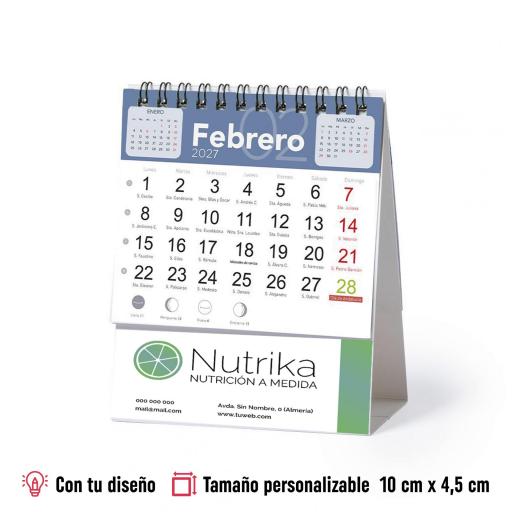 Almanaques de Mesa con Anillas Mini 13,80 cm x 10 cm Personalizado 2027 [5]