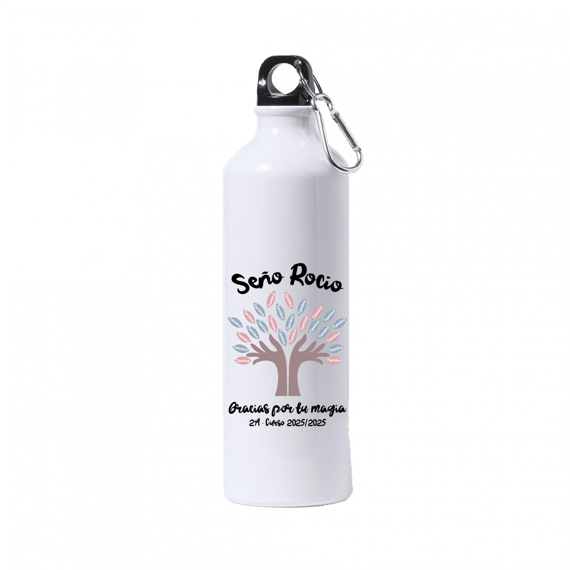Botella Personalizada Dibujo Arbol con Nombres Alumnos