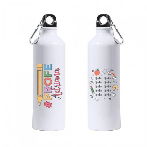 Botella Personalizada Maestra con Nombre Colorido y nombre de los alumnos [0]